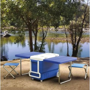 Изотермический контейнер (термобокс) со столиком и колесами 45 литров Изотермический контейнер (термобокс) со столиком и колесами 45 литров