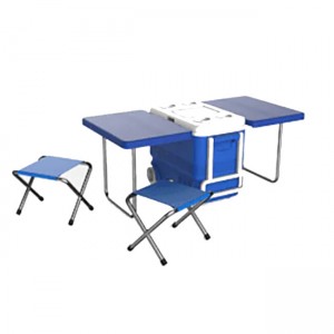 Изотермический контейнер (термобокс) со столиком и колесами 45 литров